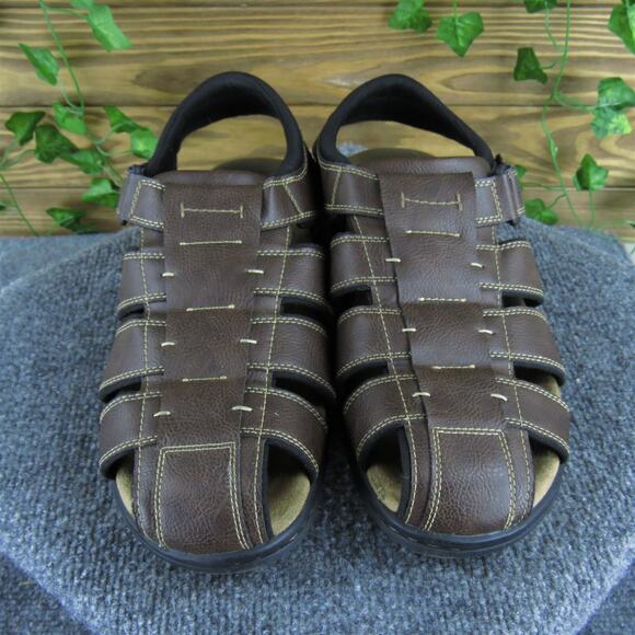 Dockers Men‎ Memory Foam Fisherman Brown Synthetic Size 12 Wide Gently Used 2025 - Picture 2 of 7